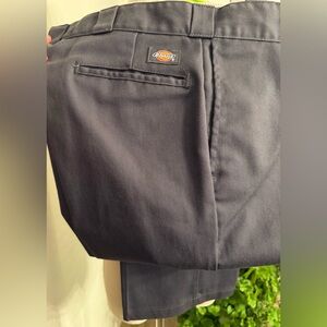 Like New Dickies Men's Dark Gray Work Chinos with Logo Patch